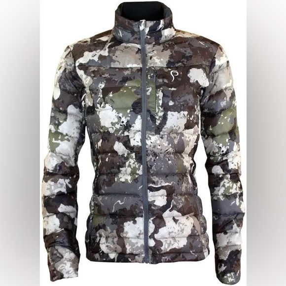 Prois CALLAID DOWN JACKET PUFFER CAMO HUNTING JACKET - Small EUC - Picture 1 of 6